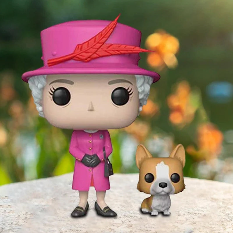 Queen Of England Character And Corgi Scale Model