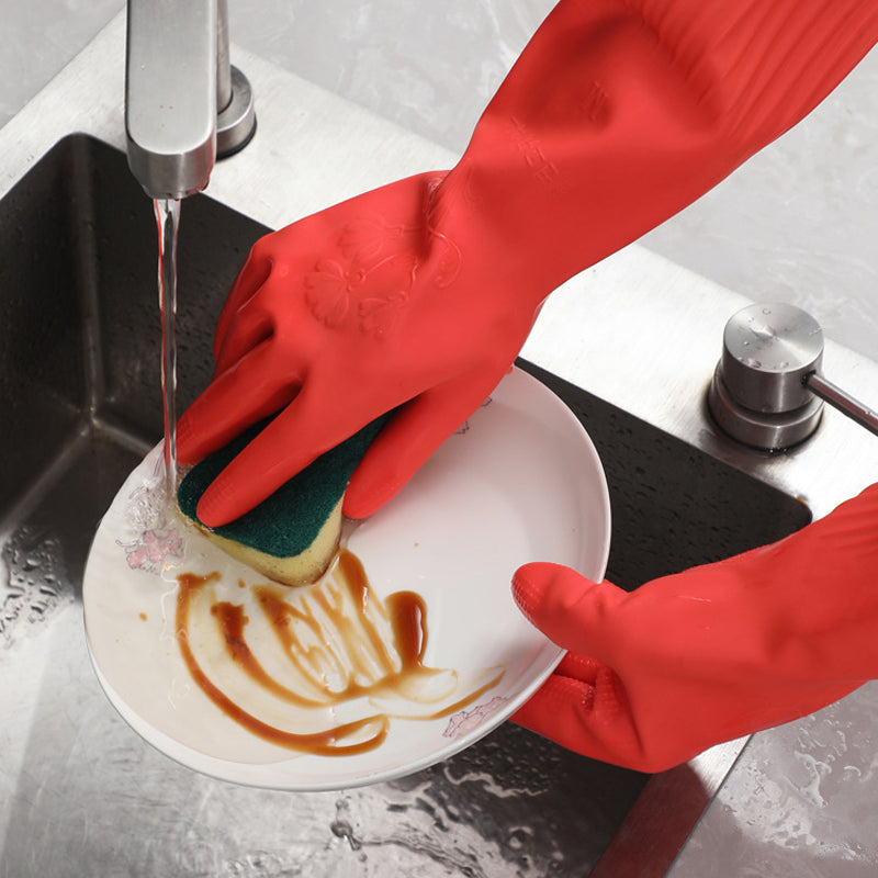 Thickened and Lengthened Latex Dishwashing Gloves