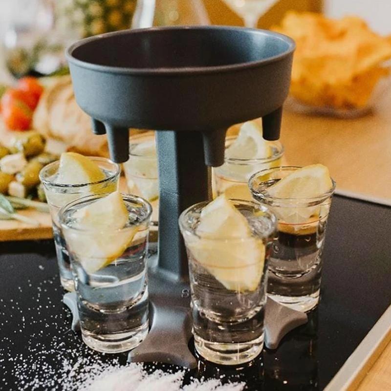 6 Shot Glass Dispenser og Holder