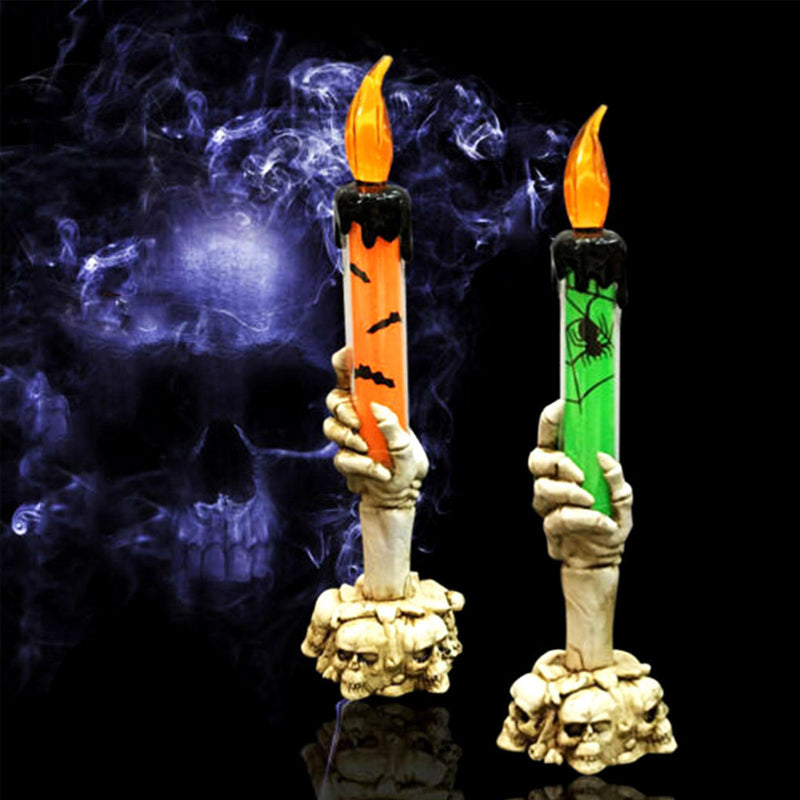 Halloween Skull Candle Holder Light