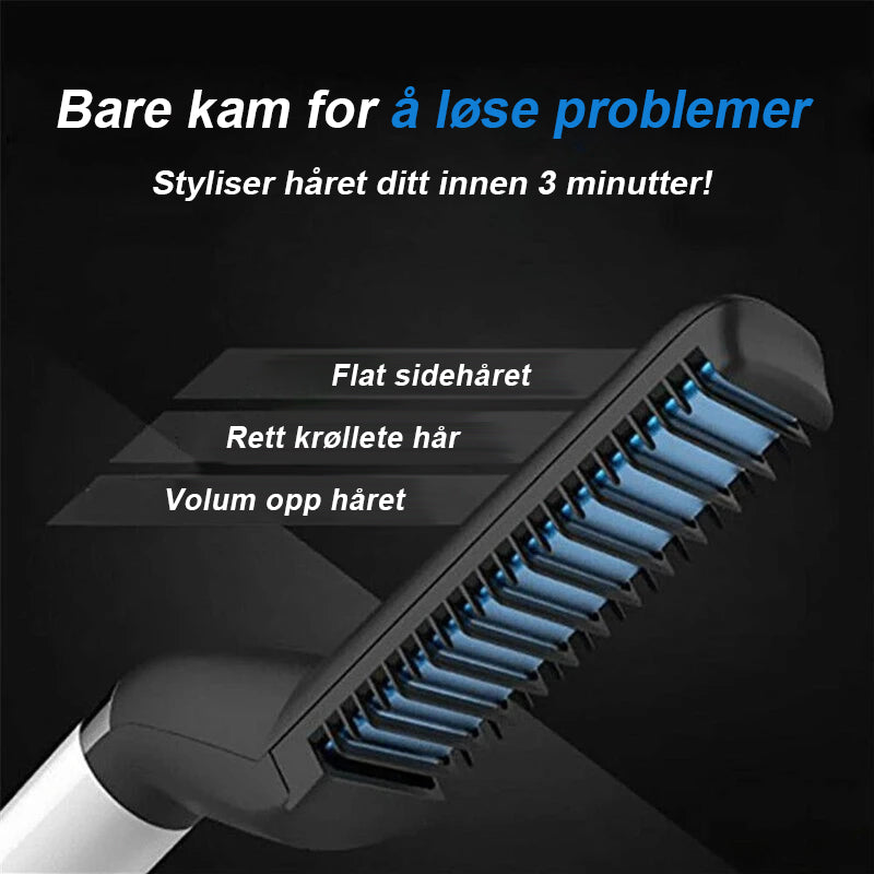 Beard Straightening Comb og Alt i ett styler