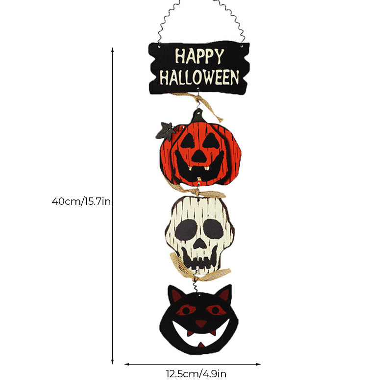 Halloween Wooden Welcome Hanging Sign