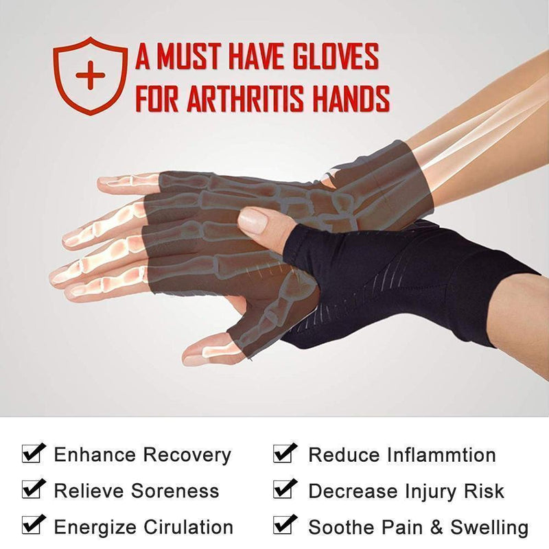 Copper Arthritis Compression Gloves Updated Version, 1 Pair