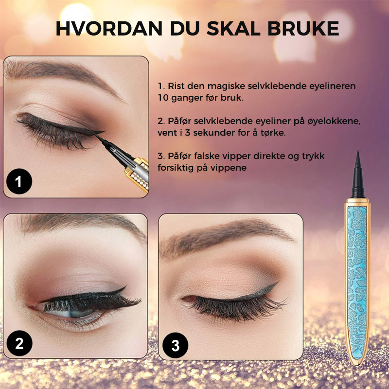 Selvklebende Long Lasting Eyeliner Eyelash Lim Pencil