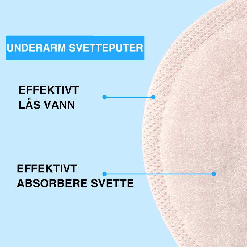 Hjemsol™ Svetteabsorberende underarmsputer (20 pakker)