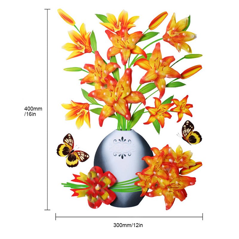 Gjør det selv 3D-klistremerker med plantevase design