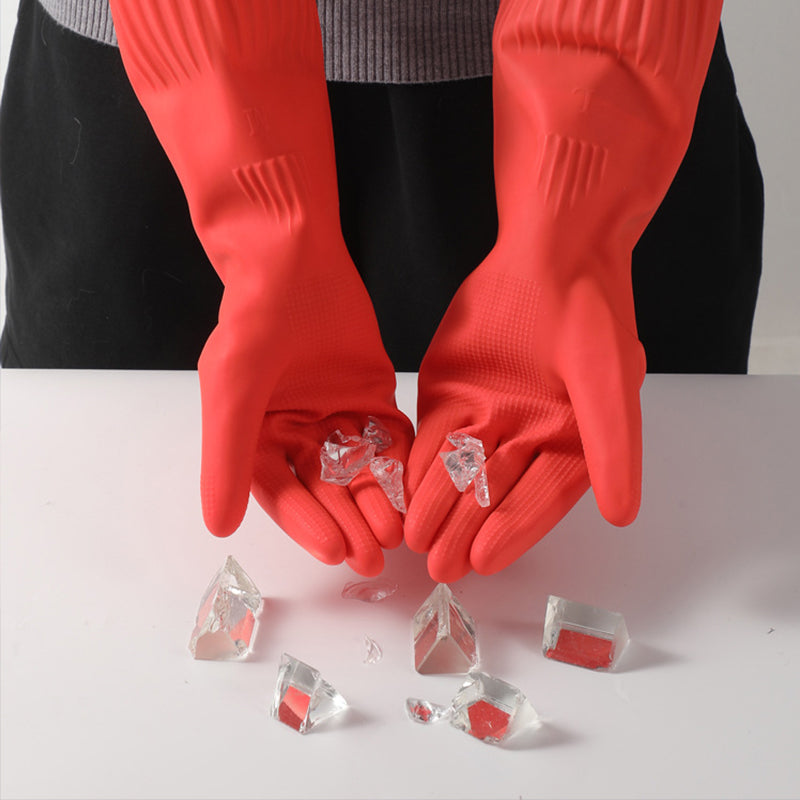 Thickened and Lengthened Latex Dishwashing Gloves