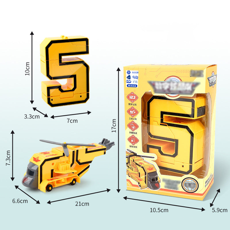 Leketøysdeformasjon Number Transform Robot