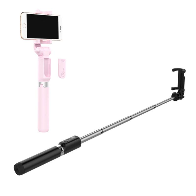 3 i 1 Trådløs Bluetooth Selfie Stick Med Fjernkontroll