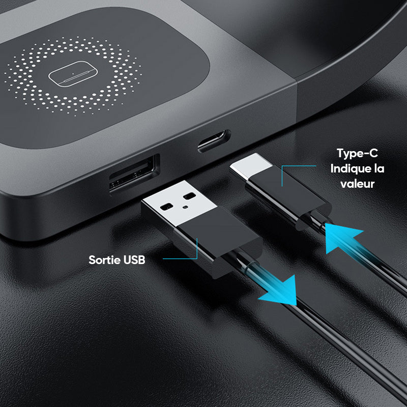 2 i 1 magnetisk mobiltelefonlader