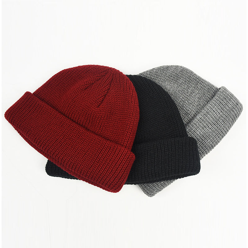 Warm wool knitted hat