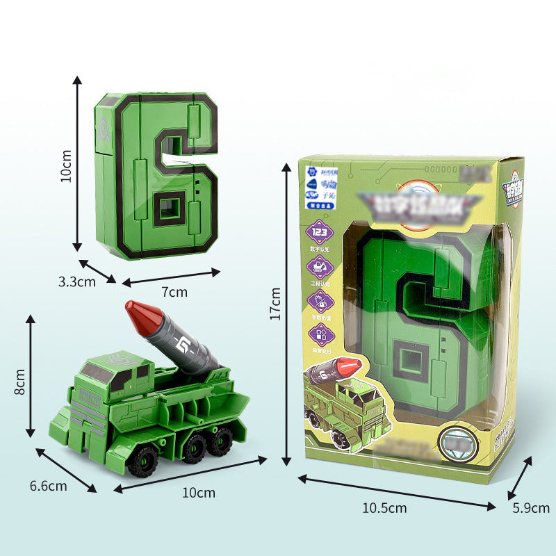 Leketøysdeformasjon Number Transform Robot