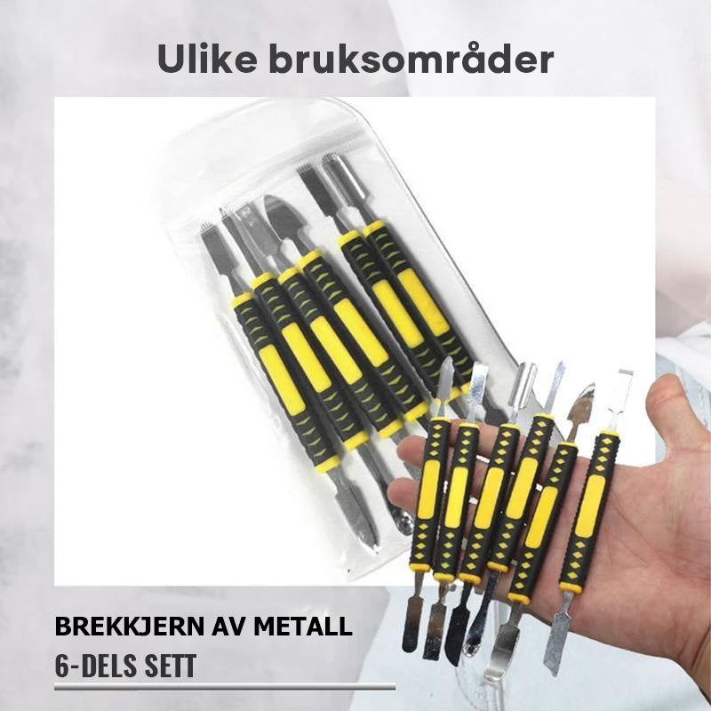 Metall brekkjern 6 stk sett