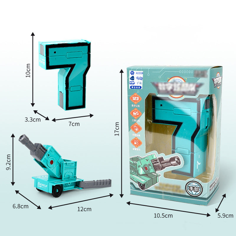 Leketøysdeformasjon Number Transform Robot