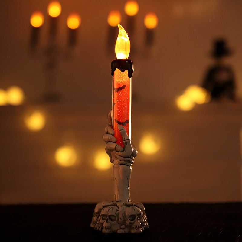 Halloween Skull Candle Holder Light