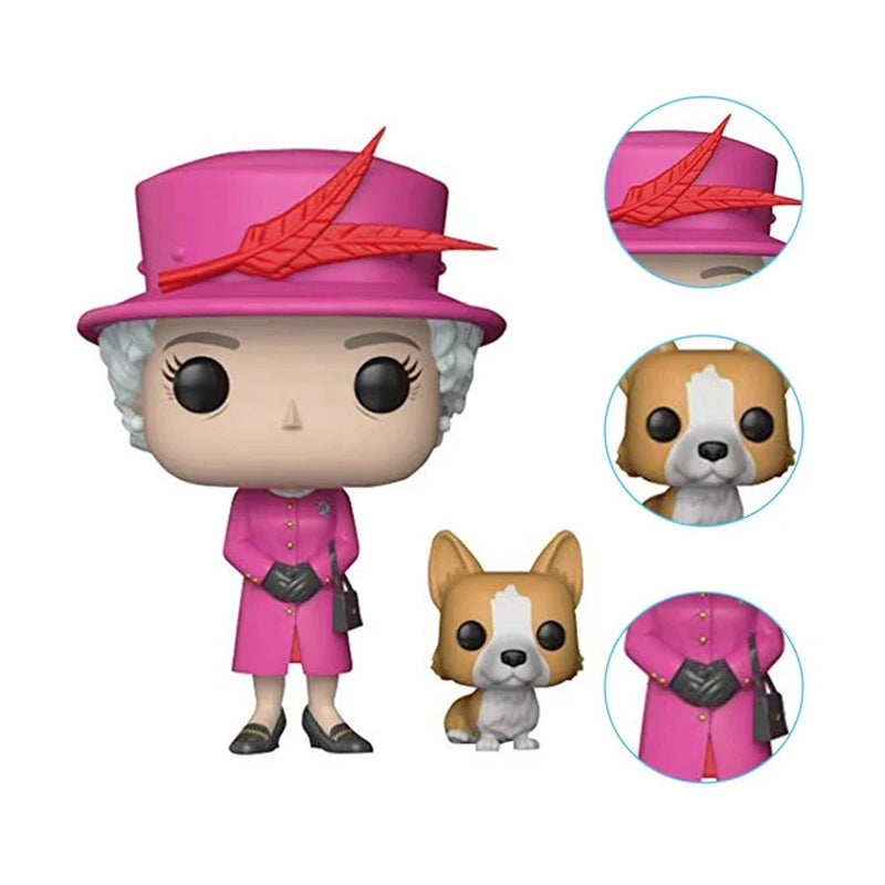 Queen Of England Character And Corgi Scale Model