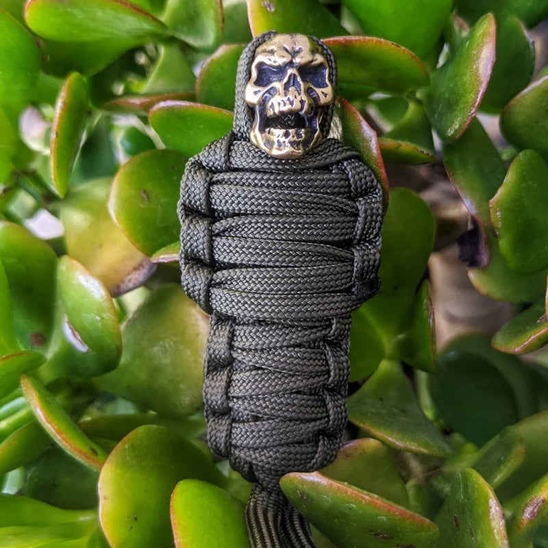 Paracord nøkkelring Mummy Messing Skull