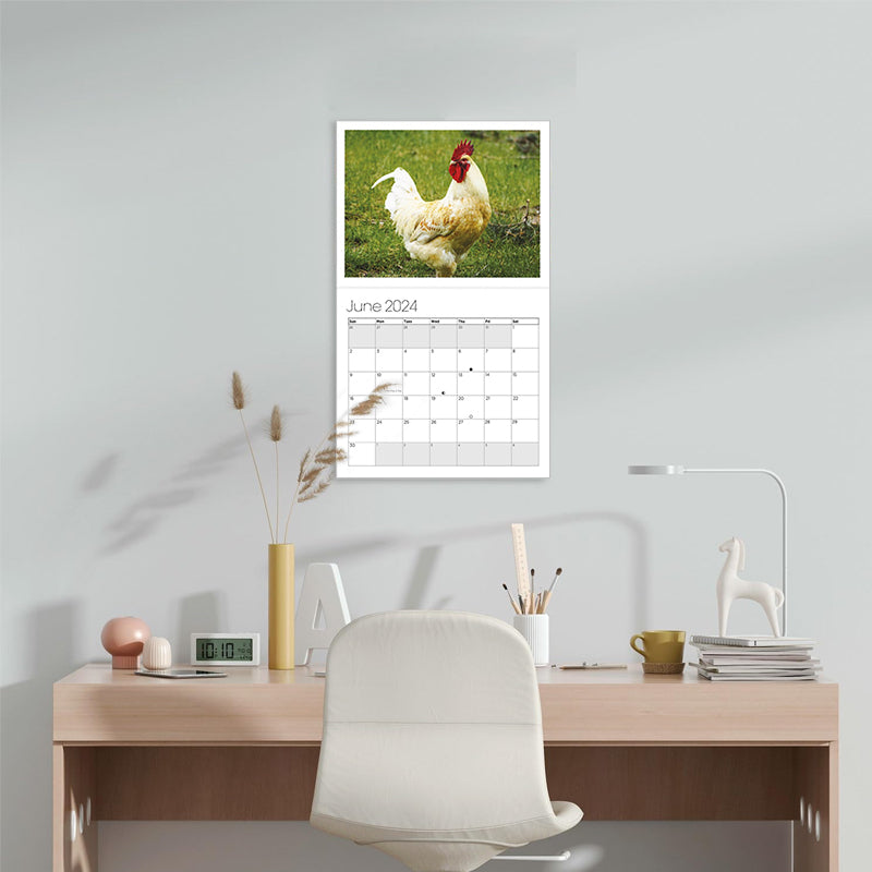 Big Cocks 2024 Veggkalender - En stilig samling av hanebilder