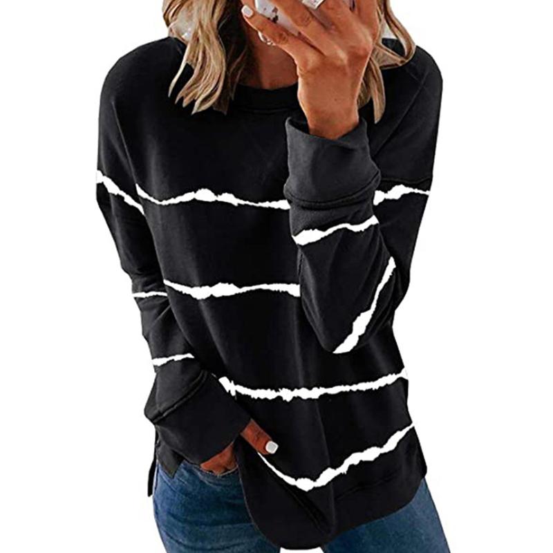 Kvinner Casual Stripe Pullover