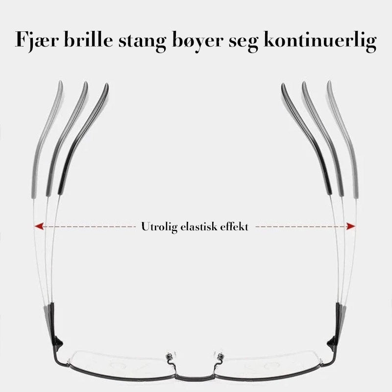 Progressive lesebriller, anti-blått lys, ultralette