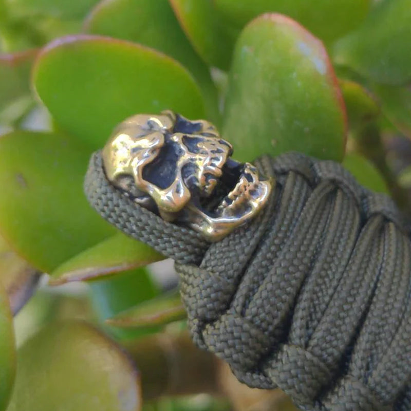 Paracord nøkkelring Mummy Messing Skull