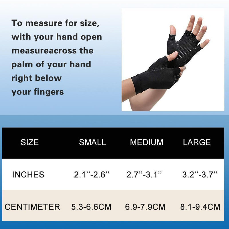 Copper Arthritis Compression Gloves Updated Version, 1 Pair