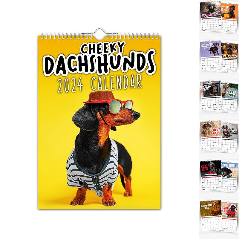 Cheeky Dachshunds - Veggkalender 2024