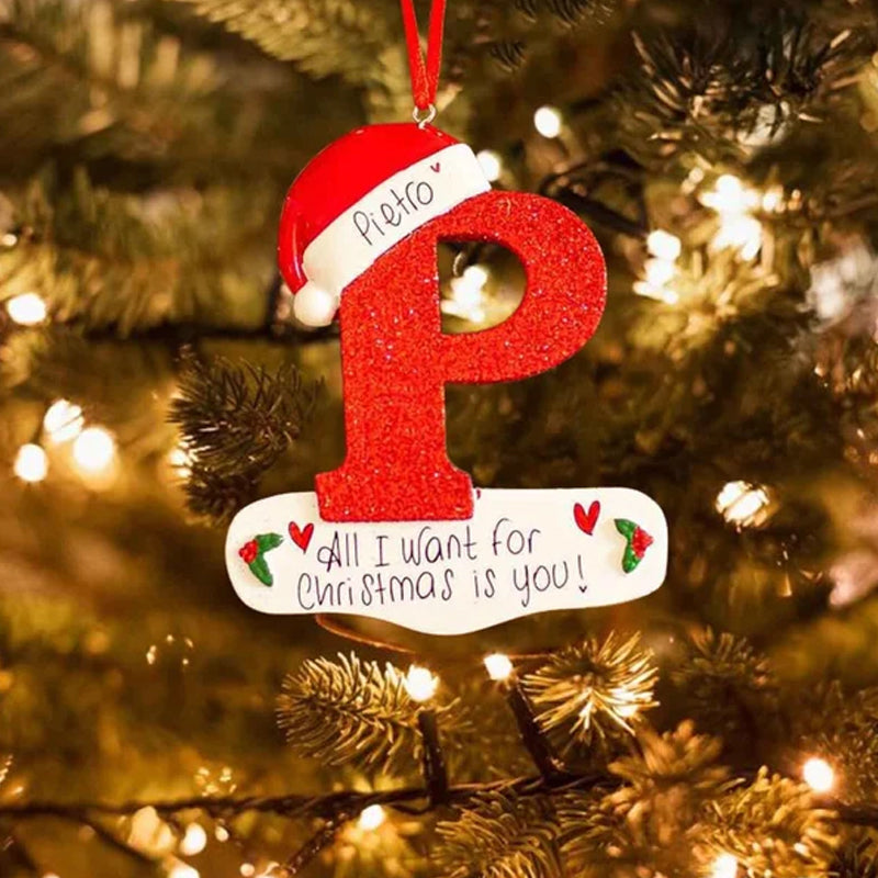 DIY Letters Christmas Hanging Ornaments