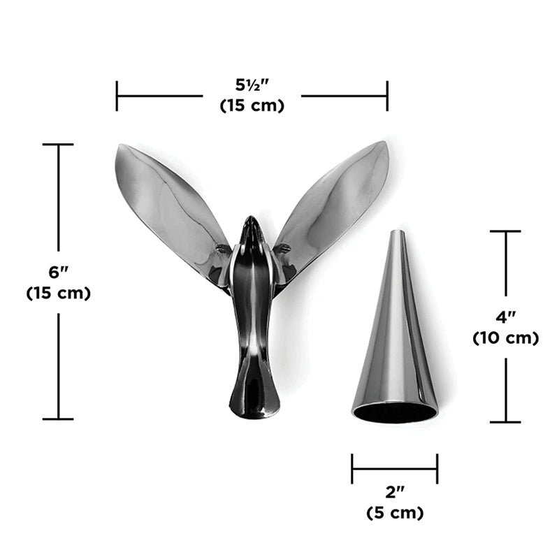 Flaskeåpner med flygende fugl design