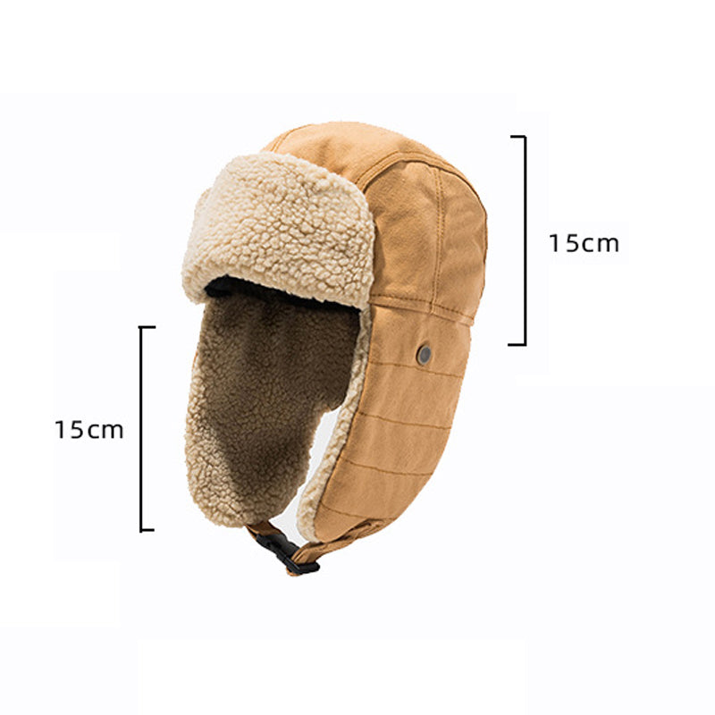 Vintage ear protection fleece hat