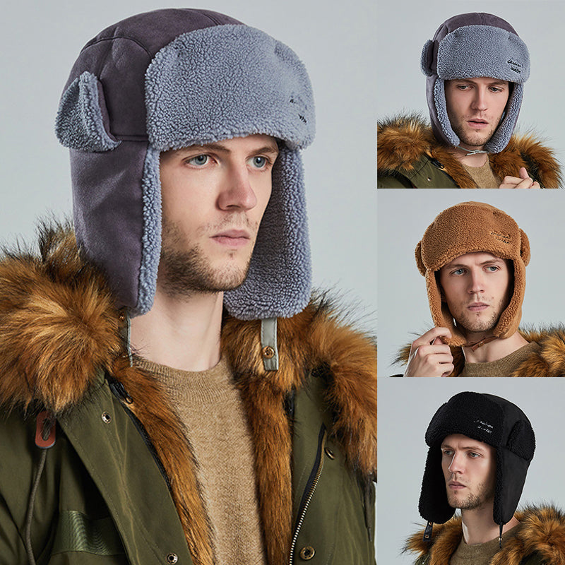 Winter Trapper Hat for Men Cap with Ear Flaps