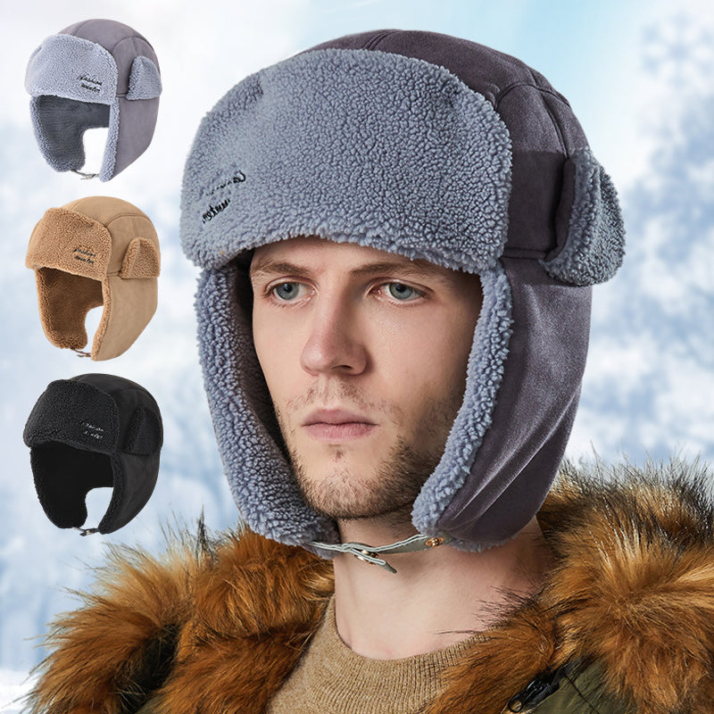 Winter Trapper Hat for Men Cap with Ear Flaps