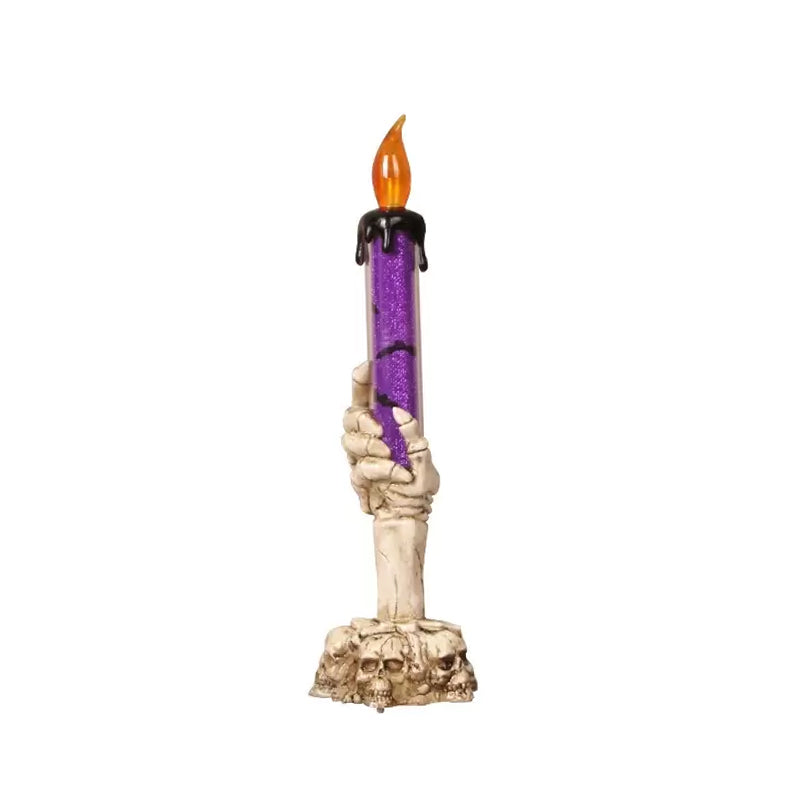 Halloween Skull Candle Holder Light